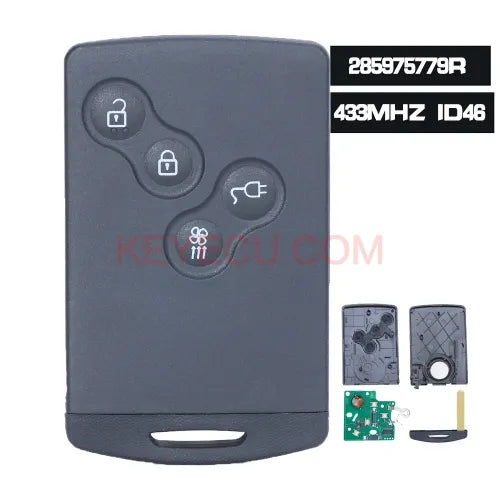 P/N: 285975779R Smart Remote Key FSK 433.92MHz PCF7952A Fob for Renault Laguna III ,ZOE,Fluence , Megane III, Scenic, Grand Scenic 2008-2016