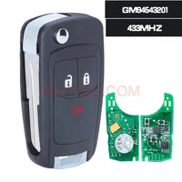 Thumbnail for OEM GM94543201 Flip Remote Car Key FOB 3 Button 433Mhz NO CHIP for Chevrolet Spark 2013 2014 2015 2016