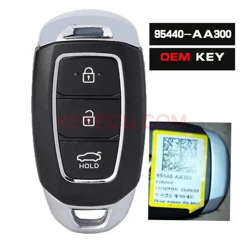 P/N: 95440-AA300 OEM Keyless Go Smart Remote Control Car Key Fob With 3 Buttons 433MHz 6A for Hyundai Elantra 2021 2022 2023