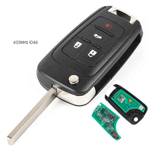 Fits Chevrolet Cruze Impala Malibu 2010-2014 433MHz ID46 Car Key Fob