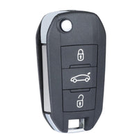 Thumbnail for For Peugeot 208 308 508 3008 5008 433MHz ID46 HU83 3 Button Flip Remote Car Key Fob