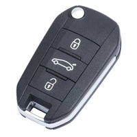 Thumbnail for For Peugeot 208 308 508 3008 5008 433MHz ID46 HU83 3 Button Flip Remote Car Key Fob