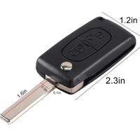 Thumbnail for For Peugeot HU83 CE0536 2 Button Remote Car Key Fob Shell Case