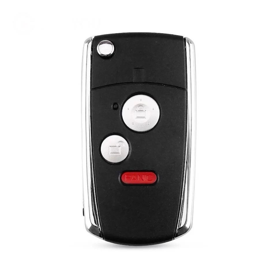 For Honda Civic Ridgeline Fit 3 Button Flip Remote Car Key Fob Case Shell