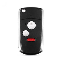 Thumbnail for For Honda Civic Ridgeline Fit 3 Button Flip Remote Car Key Fob Case Shell