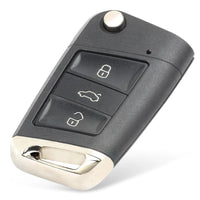 Thumbnail for For Volkswagen Golf 7 MK7 GTI Skoda Octavia 2015 3 Button Remote Car Key Fob Shell Case