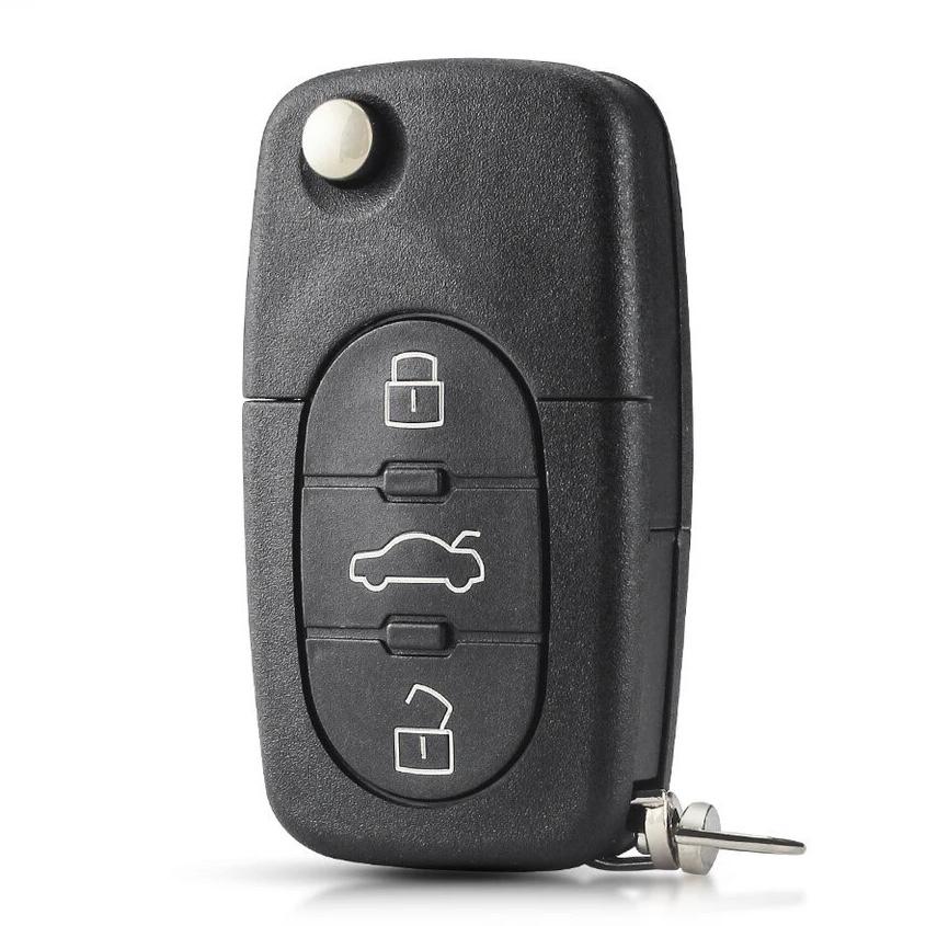 For Audi A2 A3 A4 A6 A8 TT 3 Button Car Key Fob Shell Case