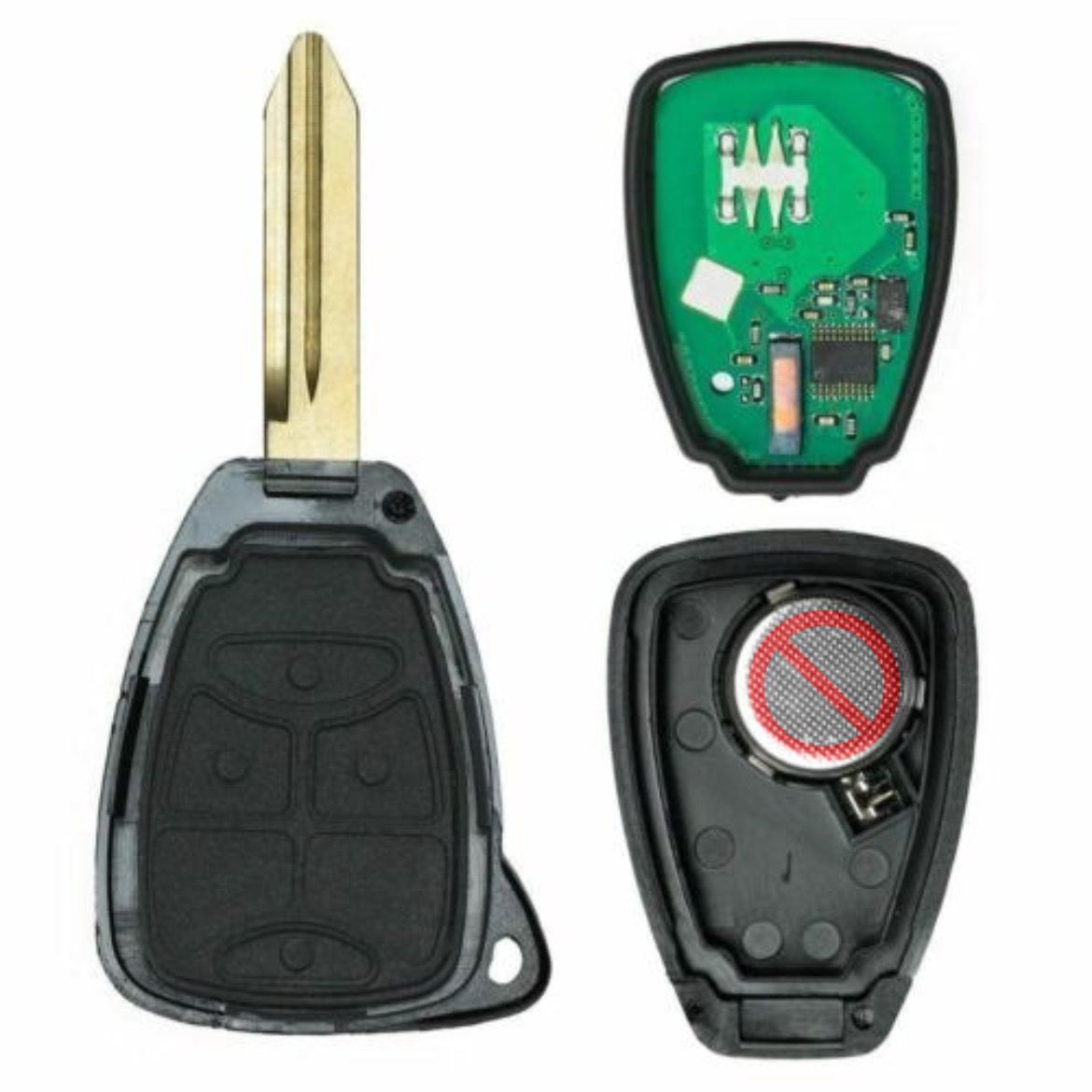 For Chrysler Dodge Jeep OHT692427AA 433MHz ID46 2+1 Button Remote Car Key Fob