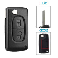 Thumbnail for For Citroen Peugeot 433MHz ID46 HU83 CE0523 2 Button Remote Car Key Fob