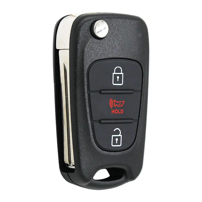 For Kia Rio Soul NYOSEKSAM11ATX Flip 3 Button Remote Car Key Fob Shell Case