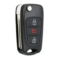 Thumbnail for For Kia Rio Soul NYOSEKSAM11ATX Flip 3 Button Remote Car Key Fob Shell Case