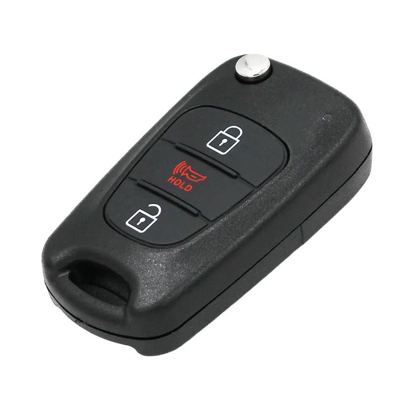 For Kia Rio Soul NYOSEKSAM11ATX Flip 3 Button Remote Car Key Fob Shell Case