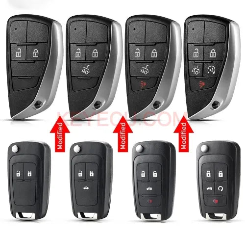 2/3/4/5 Button Modified Flip Car Key Shell Case for Chevrolet Cruze Epica Lova Camaro Impala for Opel Uncut HU100