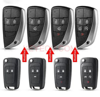 Thumbnail for 2/3/4/5 Button Modified Flip Car Key Shell Case for Chevrolet Cruze Epica Lova Camaro Impala for Opel Uncut HU100