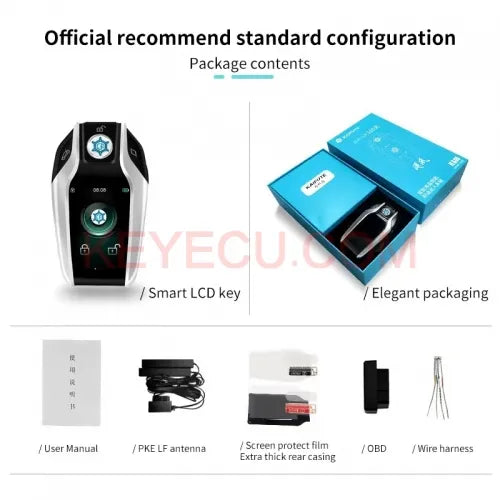 K600 Modified Universal Smart LCD Key Comfortable Entry Auto Lock Keyless Go For Audi/Ford/Mazda/Toyota/Porsche English