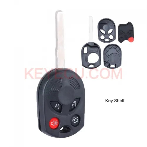 3+1 Button Uncut Remote Key Shell Case Fob for Ford Escape C-Max Focus -HU101