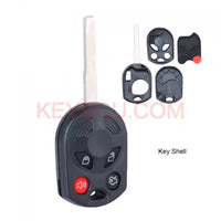 Thumbnail for 3+1 Button Uncut Remote Key Shell Case Fob for Ford Escape C-Max Focus -HU101