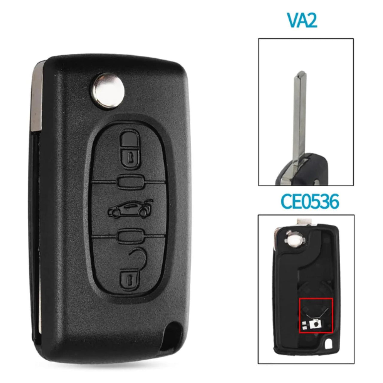 For Peugeot Citroen Berlingo 433MHz ID46 VA2 2012DJ7679  2012DJ7678 3 Button Remote Car Key Fob