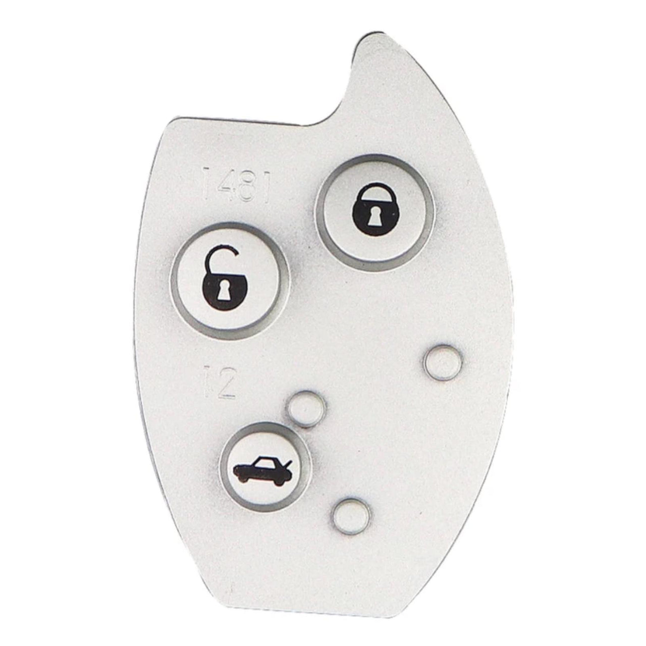 For Citroen Sega 3 Button Remote Rubber Pad