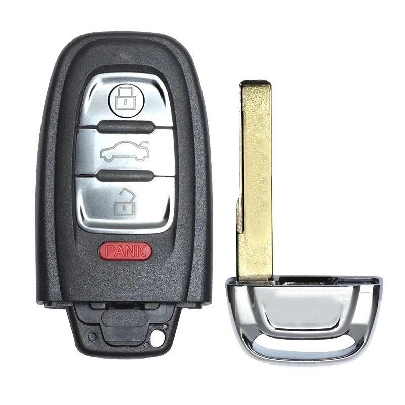 For Audi A3 A4 A5 A6 Q5 Q8 S4 3+1 Button Smart Remote Car Key Fob Shell Case