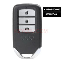 Thumbnail for CWTWB1G0090 3 Button Smart Card Remote Auto Car Key 433MHz 4A Chip for Honda Accord 2018 2019