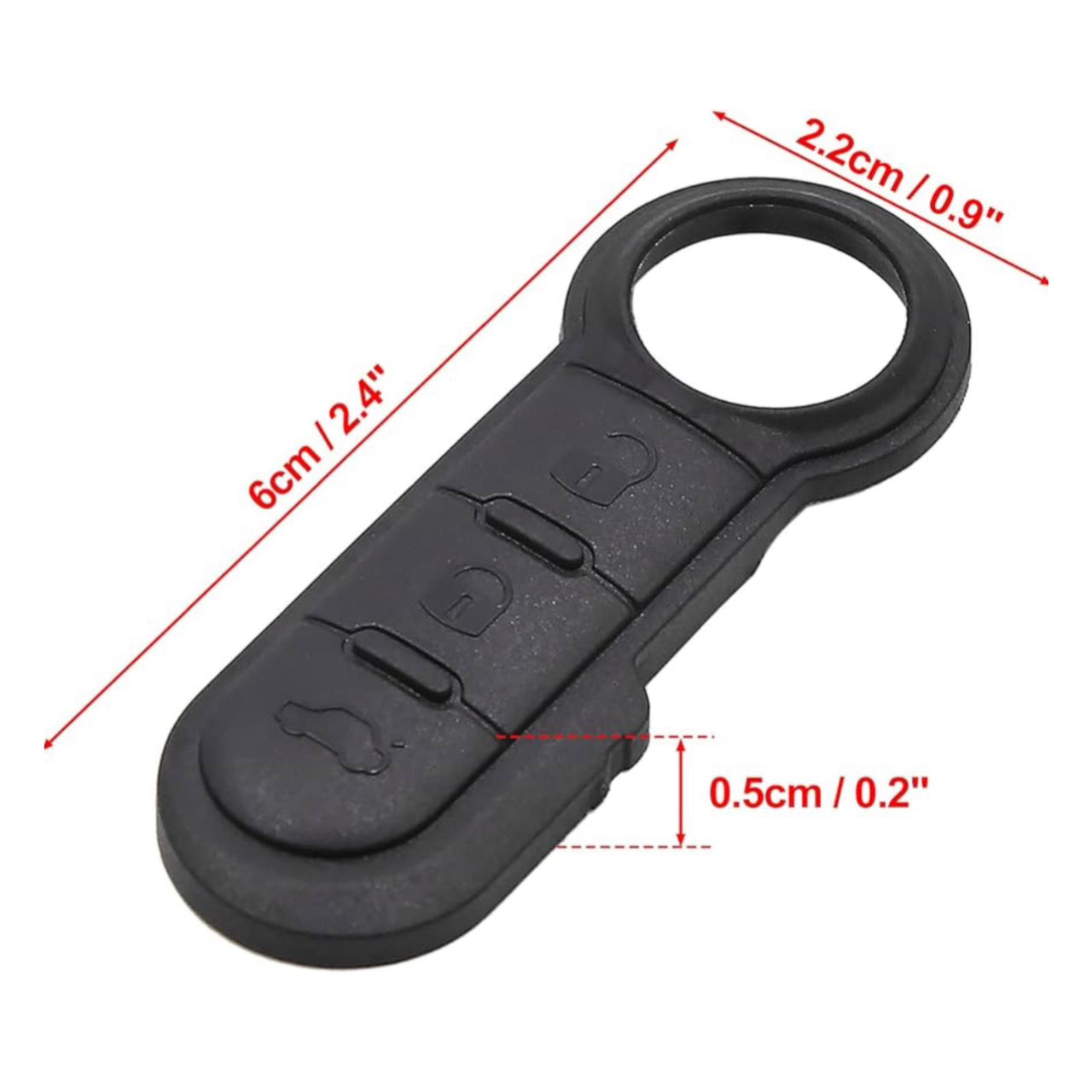 For Fiat 500 Remote Button Rubber Pad