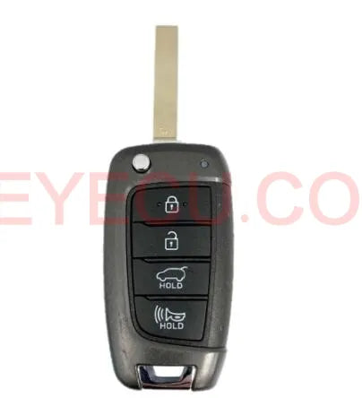 3 Button/4 Button Remote Key Shell Case Fob for Hyundai Accent Elantra Kona Santa Fe Tucson Veloster 2018 2019 2020 2021 2022