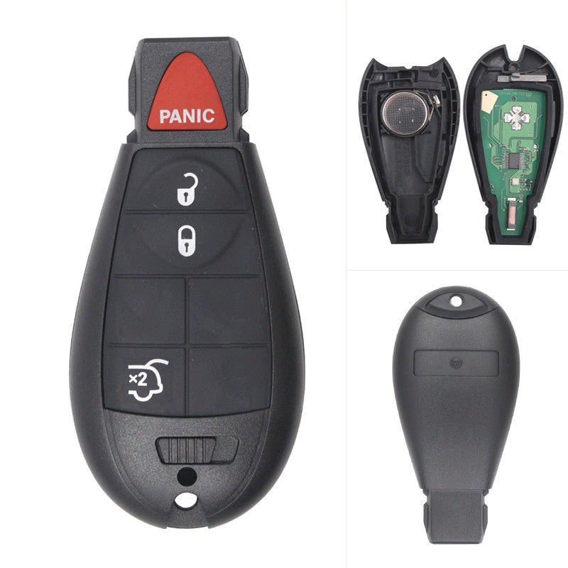 Fits Chrysler Dodge Jeep 3+1 Button 433MHz ID46 Car Key Fob