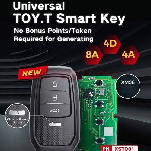 Xhorse XSTO01EN Universal TOY-T VVDI XM38 Smart Key for T-oyota Lexus Support 4D 8A 4A All In One Updated Version of XSTO00EN