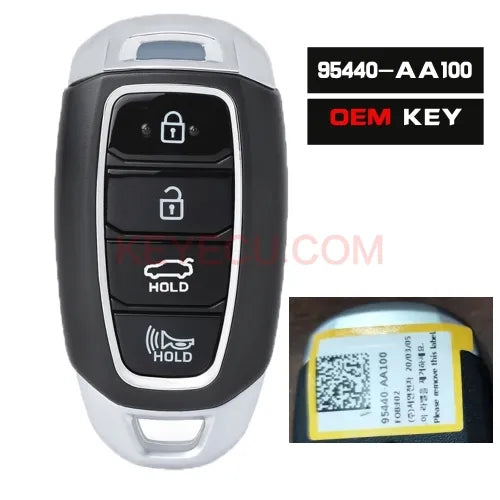 P/N: 95440-AA100 OEM Keyless Go Smart Remote Control Car Key Fob With 4 Buttons 433MHz 6A for Hyundai Elantra 2021 2022 2023