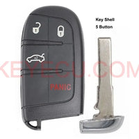 Thumbnail for Replacement Smart Remote Key Shell Fob 5 Button for Fiat 500L, Jeep Renegade - M3N-40821302