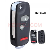 Thumbnail for Folding Remote Key Shell 2+1 Button for Honda Accord CRV Civic Pilot