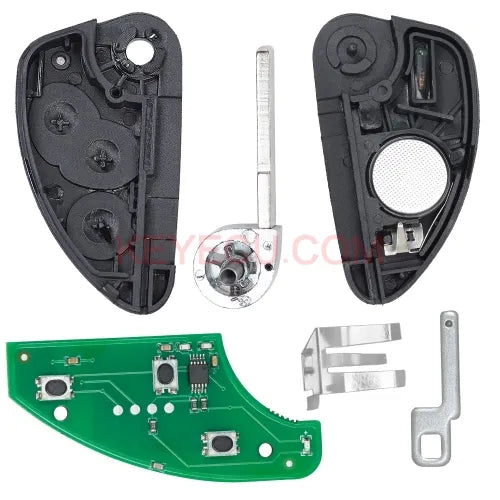 Remote Car Key Combo Flip Fob 2B/ 3 Button With Uncut SIP22 Blade 433MHZ ID48 Chip for Alfa Romeo 147 156 166 GT