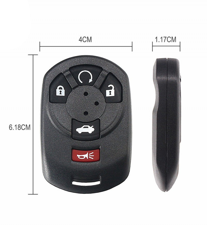 For Cadillac STS 2005 - 2007 M3N65981403 10372541 315MHz ID46 5 Button Remote Car Key Fob - 2 PCS