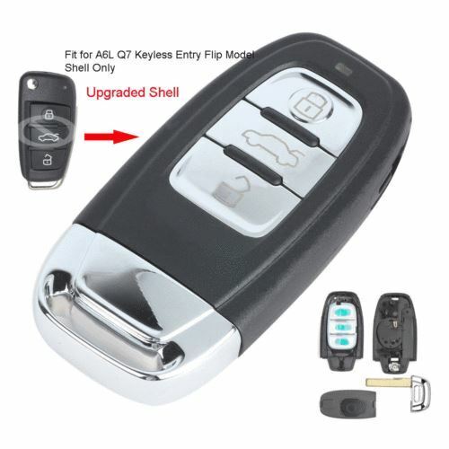 For Audi A6L Q7 Keyless-go Flip Model Upgraded Smart Remote Car Key Fob Shell Case