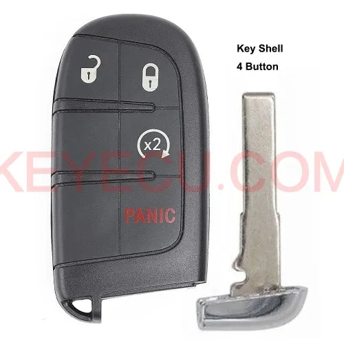 Replacement Smart Remote Key Shell Fob 3+1B for Fiat 500L, Jeep Renegade - M3N-40821302