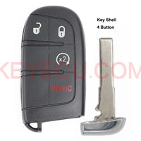 Thumbnail for Replacement Smart Remote Key Shell Fob 3+1B for Fiat 500L, Jeep Renegade - M3N-40821302