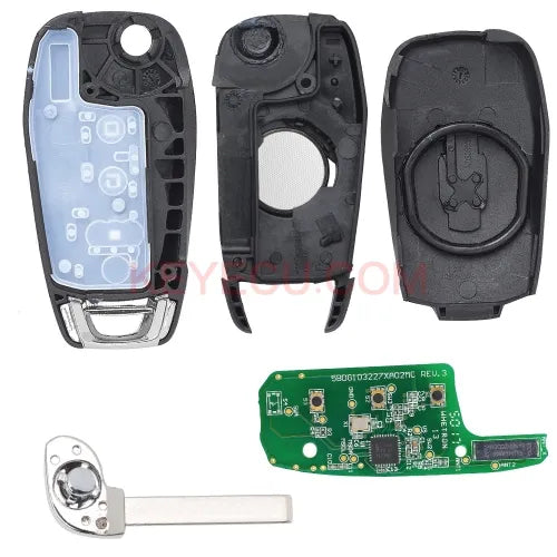 Original Board 434MHz 4A Chip 2B / 3 Button Remote Flip Key For 2015 Chevrolet Cruze 2 Button For 2021 Chevrolet Spark Sonic With Logo