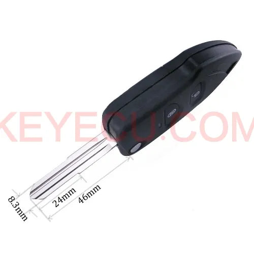 Modified Folding Remote Key Shell 2 Button for Hyundai