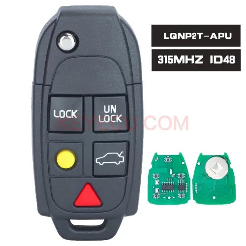 FCCID: LQNP2T-APU 5 Button Remote Key Keyless 315MHz ID48 Chip Fob for Volvo XC90 2004-2014