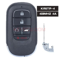 Thumbnail for Keyless Go Smart Remote Key FSK 433.92MHz 4A Chip Fob for Honda Civic HR-V 2022 2023 FCCID: KR5TP-4 HO01