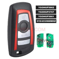 Thumbnail for Red YGOHUF5662, YGOHUF5767, YGOHUF5661 Smart Remote Key Fob 4 Button 315MHz/433MHZ/868MHZ PCF7953 / PCF7945 for BMW F Chassis FEM / BDC CAS4 CAS4+