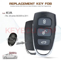 Thumbnail for Upgrade Remote Key 1 Button 304MHz Fob for Rio JB Series 2005 2006 2007 2008 2009 2010 2011