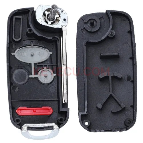 Folding Remote Key Shell 2+1 Button for Honda Accord CRV Civic Pilot