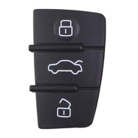 Thumbnail for For Audi A3 A4 A5 A6 A8 3 Button Rubber Pad Flip Remote Key Fob Replacement