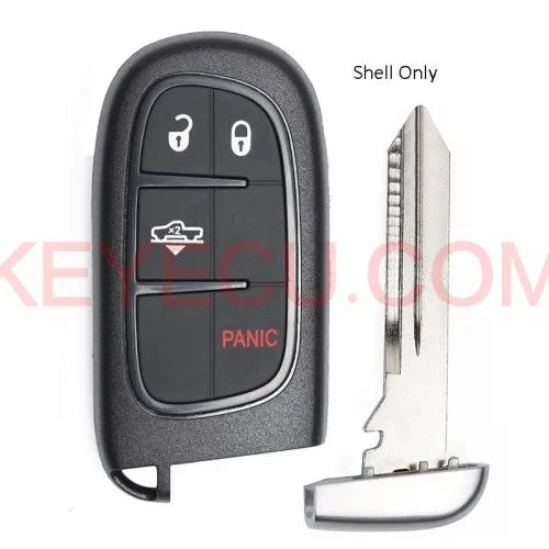 Smart Remote Key Shell Case Fob 4 Button Pad Cover for Jeep Cherokee Ram GQ4-54T