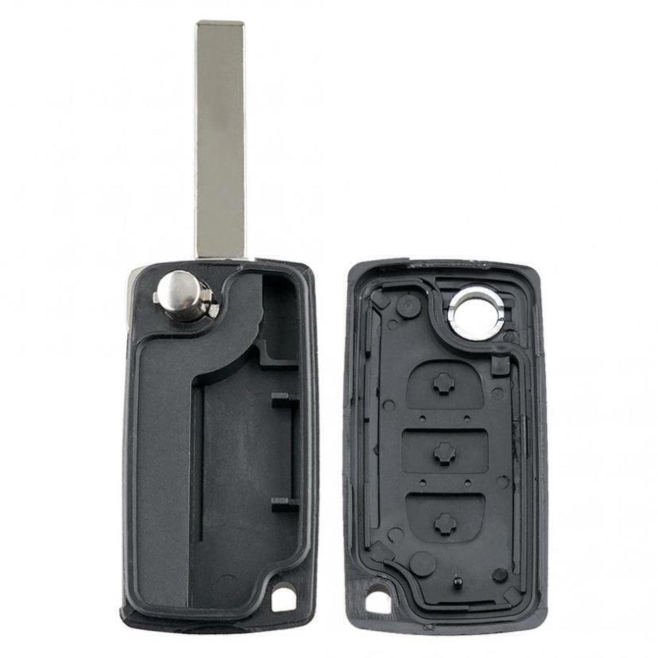 For Peugeot CE0523 HU83 Blade No Battery Holder 3 Buttons Flip Remote Key Shell Fob