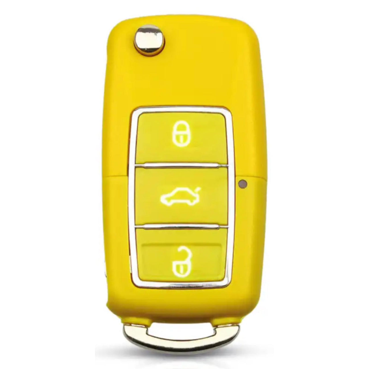 For Volkswagen Seat Skoda 3 Button Yellow Car Remote Key Fob Shell Case