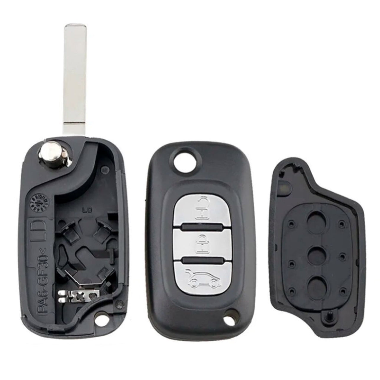 For Renault Clio 3 Master Kangoo Twingo 3 Button Remote Car Key Fob Case Shell