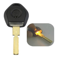 Thumbnail for For BMW ID44 7935 Chip HU58 Led Light Ignition Car Key Fob Shell Case